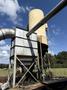 round dust collector with New York size 49PLR blower and 150 hp motor and controls and drop out