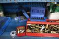 Portable Tool Rack with: Clamps, Hand Tools, Lifting Straps, Chains, Eye-Bolts, Hooks- Auction Item
