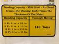 140 TON X 12' WYSONG MODEL #THS140-144 HYDRAULIC PRESS BRAKE: STOCK #18665