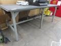 Heavy Duty Steel Table w Plastic Surface - NO CONTENTS- Auction Item