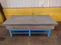 8' X 4' X 14" CHALLENGE PRECISION LAYOUT INSPECTION GRANITE TABLE W/ EDGE LEDGES: STOCK #23812