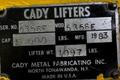 10,000# X 60" CADY SHEET LIFTER STOCK #3625