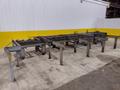 30' LONG POWERED ROLLER CONVEYOR W/ BEAM TRANSFER ARMS: STOCK #20756