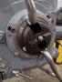 4' X 9" CARLTON 1A RADIAL ARM DRILL. STOCK # 0992325