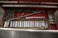 Portable Tool Rack with: Clamps, Hand Tools, Lifting Straps, Chains, Eye-Bolts, Hooks- Auction Item