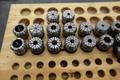 ER32 and ER16 Flex Collets with (1) ER16 Tool Holder in Divider Rack- Auction Item