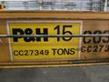 15 TON X 25' SPAN P&amp;H DOUBLE GIRDER OVERHEAD BRIDGE CRANE. STOCK # 0315322