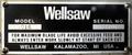 10" x 16" Wellsaw Horizontal Band Saw 1016, 1" Blade, Coolant, 1 Phase