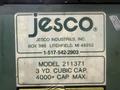 4,000 LBS CAP. JESCO 3-CUBIC YARD MODEL #211371 SELF-DUMPING HOPPER W/ CASTERS: YOBRO #25949