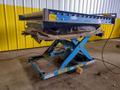 3,000 LBS X 48" X 48" ROTO-MAX HYDRAULIC SCISSOR LIFT TABLE W/ ROTARY LEWCO ROLLER CONVEYOR TOP, 110 VOLT: STOCK #20875