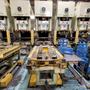 (3) 220 TON AIDA PRESS LINE, W/ STOCK FEEDER &amp; TRANSFER SYSTEM: STOCK #22200