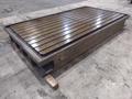 129" X 72" X 14" HIGH T-SLOTTED LAYOUT TABLE / BOLSTER PLATE: STOCK #22373