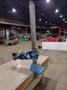 PORTER-CABLE ROUTER W/ HD GUIDE ARM ON 8' X 4' X 10" STARRETT CRYSTAL PINK GRANITE SURFACE PLATE: STOCK #19044