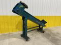 8" WIDE X 6' HIGH NEW LONDON ENG MODEL #500 MOTORIZED BELT INCLINED PARTS CONVEYOR: STOCK #20069