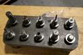BT30 Tool Holders (10pcs) in Plastic Tool Caddy, Most Are Nikken SKN10B Collet Type Holders- Auction Item