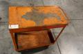Metal Orange Rolling Shop Cart- Auction Item