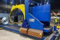 80" OD SAMUEL STRAPPING MEC DAGI 1800 AUTOMATED COIL WRAPPING MACHINE