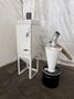 CYCLONE SAND BLAST CABINET W/ DUST COLLECTOR. STOCK # 0236325.