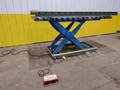 3,500 LBS X 30" X 96" BISHAMON HYDRAULIC SCISSOR LIFT TABLE WITH ROLLER TOP: STOCK #20966