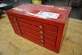 Huot Index (5) Drawer with Taps, Reamers, Insert Cutters, Boring Tools, etc..- Auction Item