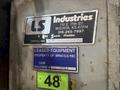 LS INDUSTRIES BARREL TYPE TUMBLE BLAST MACHINE &amp; DUST COLLECTOR: YOBRO #24013