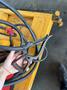 LINCOLN IDEALARC PULSE POWER 500 WELDER W/ BOOM &amp; LINCOLN LN-9F WIRE FEEDER. STOCK #0627922.