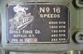 16" BUFFALO NO.16 GEAR HEAD DRILL PRESS. STOCK # 1053422