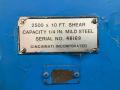 10' X 1/4" CINCINNATI CNC HYDRAULIC POWER SQUARING SHEAR.  STOCK # 1006925