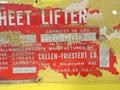 20,000 LB X 84" X 32" TO 62" WIDE CF CULLEN FRIESTEDT ADJUSTABLE PARALLELOGRAM SHEET LIFTER: STOCK #20437