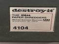 MBM IDEAL DESTROYIT HIGH CAPACITY STRIP-CUT PAPER SHREDER WITH ENTERY  FEED CONVEYOR STOCK# 3097