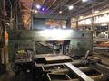 25" X 36" W.F. WELLS INC B-25-2 HORIZONTAL BAND SAW WITH 80' POWERED ENTERY CONVEYOR AND 32' POWERED EXIT CONVEYOR