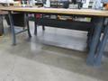 Work Bench, Wood Top, Metal Frame- Auction Item