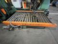 72" X 136"  PROGRESSIVE POWERED ROLLER STACKER CONVEYOR WITH 72" X 156" POWERED ROLLER RUN OUT CONVEYOR STOCK# 3896