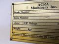 3 HP ACRA MODEL #AM-2V VERTICAL RAM TYPE KNEE MILL: STOCK #18827