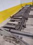 30' LONG POWERED ROLLER CONVEYOR W/ BEAM TRANSFER ARMS: STOCK #20756