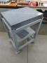 Black Granite Surplus Plate on Stand w Portable Cart on Casters- Auction Item