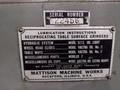 18" X 120" MATTISON HYDRAULIC SURFACE GRINDER: STOCK #20590