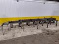 30' LONG POWERED ROLLER CONVEYOR W/ BEAM TRANSFER ARMS: STOCK #20756
