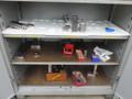 Lyon 2-Door Metal Cabinet w Contents- Auction Item