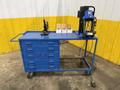 KURT HYDRAULIC HOSE CRIMPER SYSTEM, WITH TOOLING, SAW &amp; WORK BENCH: YOBRO #26220