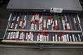 Huot Drill Index - 3 Drawer with Contents: End Mills, Many Carbide, Mostly NEW- Auction Item