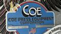 15,000 lbs. x 18" Wide Coe Press Equipment Coil Reel and Coe Powered Straightener For Sale