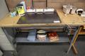 Steel Frame Work Bench with Wood Top and Wooden Work Bench with Contents- Auction Item