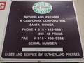 160 TON SUTHERLAND MODEL #FTP-160 GAP PRESS, STROKE 7.87&quot;, new 2000 : STOCK #20720