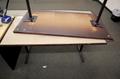 Steel Leg, Wood and laminate Top Tables (2pcs)- Auction Item