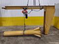 1 TON X 12&#039; X 7&#039; GORBEL FREE STANDING JIB CRANE W/ 1 TON CM LODESTAR ELECTRIC CHAIN HOIST: STOCK #23675