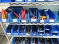 Hand Tools, Large Assortment including Sockets, Driver Head, T-Handle Allen Wrenches and MORE on Uline 6-Shelf 72" x 18" x 78" Metal Wire Rolling Cart- Auction Item