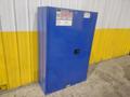 2 DOOR JUSTRITE HAZARDOUS MATERIALS STORAGE CABINET, 43” X 18” X 65” HIGH: YOBRO #24503