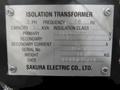 Sakura Electric Co 15 kVA Isolation Transformer- Auction Item