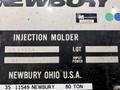 80 TON NEWBURY MODEL #V580BRS INJECTION MOLDER: STOCK #20099